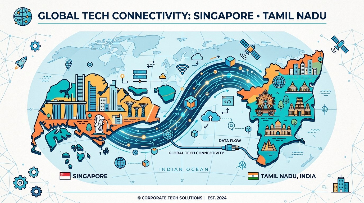 Connecting Local Engineering to Global Markets: Full-Stack Digital Growth Solutions - Karaikudi Tech HQ, Singapore Expansion, Pudukkottai Growth, Ponnamaravathi Digital, Tamil Nadu Developers
